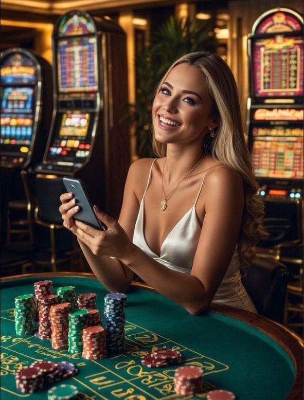 sg7 Live Casino baccarat table with live dealer on screen
